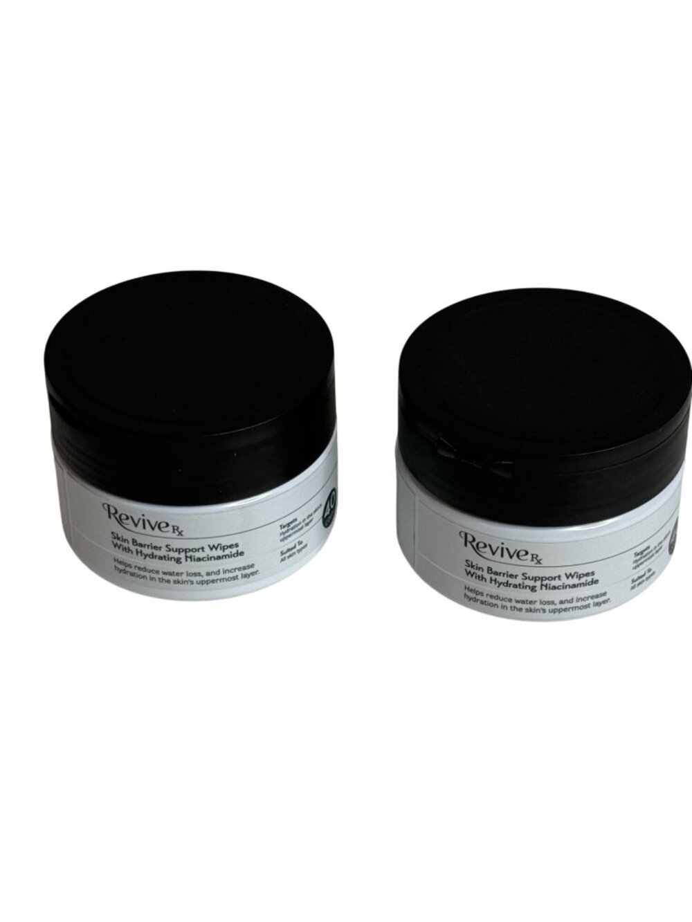 ReviveRx Niacinamide Face Wipes 2 Pack 40 Ct Each Hydrating Skin Barrier New